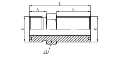 6F Male ORFS Bulkhead Union